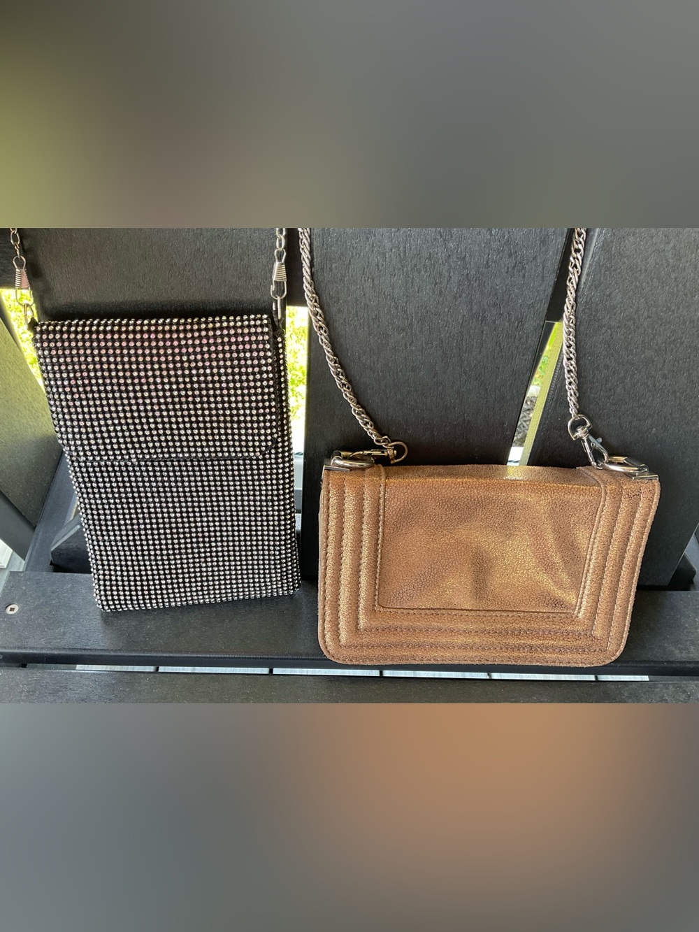 2-Evening Bags/Bronze Suede Crossbody Bag - Chic Everyday Shoulder Purse
